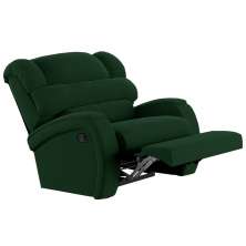 Poltrona do Papai Reclinável Kalie Manual Gatilho FH9 Veludo Verde - Mpozenato