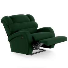 Poltrona do Papai Reclinável Kalie Power Elétrica FH9 Veludo Verde - Mpozenato