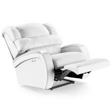 Poltrona do Papai Reclinável Kalie Power Touch FH9 PU Branco - Mpozenato