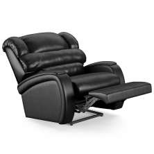 Poltrona do Papai Reclinável Kalie Power Touch Massagem FH9 PU Preto Brilho - Mpozenato