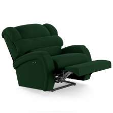Poltrona do Papai Reclinável Kalie Power Touch Massagem FH9 Veludo Verde - Mpozenato