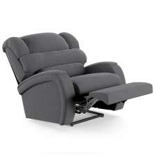 Poltrona do Papai Reclinável Kalie Power Touch USB FH9 Veludo Cinza - Mpozenato