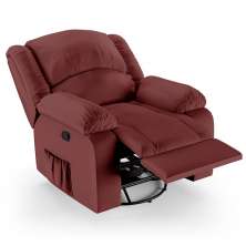 Poltrona do Papai Reclinável Pietra Glider Giratória FH9 PU Vermelho - Mpozenato