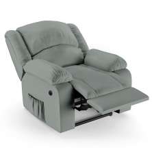 Poltrona do Papai Reclinável Pietra Power Elétrica Massagem FH9 PU Cinza - Mpozenato