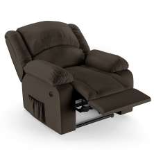 Poltrona do Papai Reclinável Pietra Power Elétrica Massagem FH9 PU Marrom - Mpozenato