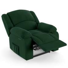 Poltrona do Papai Reclinável Pietra Power Touch FH9 Veludo Verde - Mpozenato