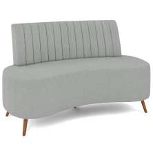 Sofá 2 Lugares para Sala Living 135cm Pés Palito Tamar K04 Bouclê Cinza - Mpozenato