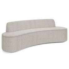 Sofá 2 Lugares para Sala de Estar Living 150cm Koane D06 Bouclê Creme - Mpozenato