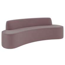 Sofá 2 Lugares para Sala de Estar Living 150cm Koane D06 Veludo Rosa - Mpozenato