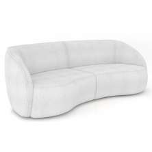 Sofá 3 Lugares 240cm Orgânico Zion M22 Boucle Branco - Mpozenato