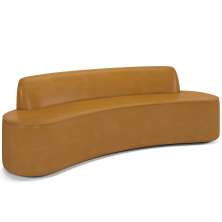 Sofá 4 Lugares para Sala de Estar Living 230cm Koane D06 Sintético Caramelo - Mpozenato