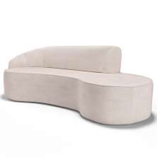 Sofá Living  3 Lugares 210cm Braço Esquerdo Mozart D06 Linho Cru - Mpozenato