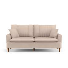 Sofá Living 2 Lugares 160cm com Almofadas Veras D05 Linho Bege - Mpozenato