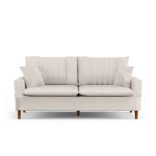 Sofá Living 2 Lugares 160cm com Almofadas Veras D05 Linho Cru - Mpozenato