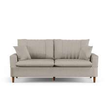 Sofá Living 3 Lugares 200cm com Almofadas Veras D05 Linho Bege - Mpozenato