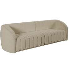 Sofá Living Decorativo 3 Lugares 252cm Meris M22 Bouclê Bege - Mpozenato