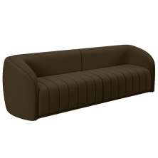 Sofá Living Decorativo 3 Lugares 292cm Meris M22 Veludo Marrom - Mpozenato