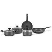 Conjunto de Panelas com 5 Peças Indução Cinza