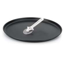 Forma para Pizza com Cortador New Wave Preta 36 cm