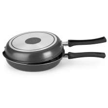 Omeleteira Dupla Frigideira Antiaderente Alumínio 24cm Grafite 3,3 litros Multiflon