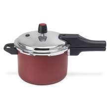 Panela de Pressão vermelha Fechamento Externo 4,5L aluminio Antiaderente Multiflon 73145 