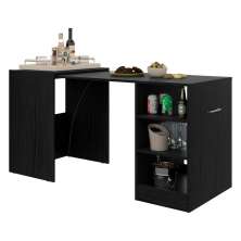 Aparador Bar com Mesa Dobrável  Multimóveis Ibiza FG1000 Preto