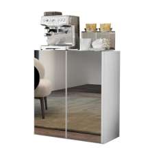 Aparador Buffet 2 Portas com Espelho Vegas Multimóveis V3611 Branco