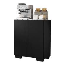 Aparador Buffet 2 Portas com Pés Quadrados Veneza Multimóveis V3610 Preto
