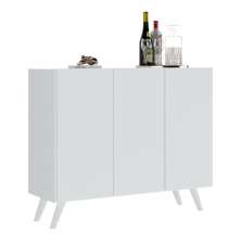 Aparador Buffet 3 Portas Retrô Veneza Multimóveis V1009 Branco