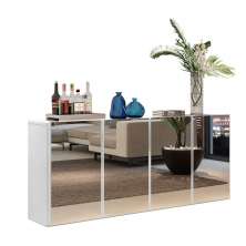 Aparador Buffet 4 Portas com Espelho Vegas Multimóveis V3558 Branco