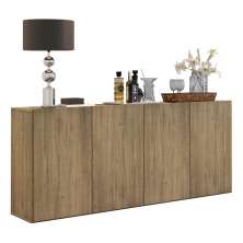 Aparador Buffet 4 portas Veneza Multimóveis V3555 Rustic