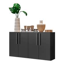 Aparador Buffet 4 portas Viena Multimóveis V3604 Preto