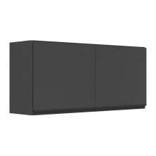 Armário Aéreo Cozinha 120 cm 2 Portas Veneza Multimóveis MP3682.895 Preto
