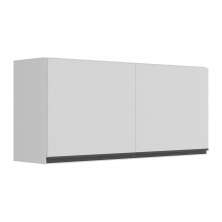 Armário Aéreo Cozinha 120 cm 2 Portas Veneza Multimóveis MP3682.964 Branco/Preto