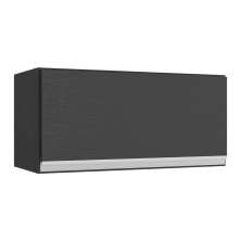 Armário Aéreo Cozinha 70 cm 1 Porta Basculante Veneza Multimóveis MP3681.898 Preto/Branco