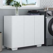 Armário Lavanderia com 3 Portas 90 cm Multimóveis MP5034 Branco
