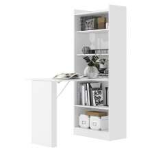 Armário com Escrivaninha/Mesa Dobrável Multimóveis V2993 Branca