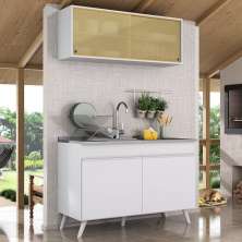 Armário de Compacta 2 peças Veneza Multimóveis MP2140.891 Branco