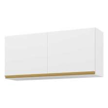 Armário de Cozinha Aéreo 120cm 2 Portas Veneza Multimóveis V3682 Branco/Dourado