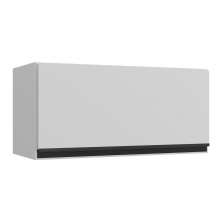 Armário de Cozinha Aéreo 70cm 1 Porta Basculante Veneza Multimóveis V3681 Branco/Preto