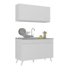Armário de Cozinha Compacta 120cm Veneza Multimóveis V2141 Branco