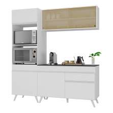 Armário de Cozinha Compacta 182cm Veneza Multimóveis V3695 Branco