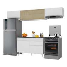 Armário de Cozinha Compacta 260cm Veneza Multimóveis V3698 Branco