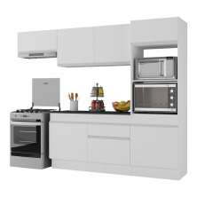 Armário de Cozinha Compacta 4 peças com Rodapé MP2176 Made Multimóveis Branco
