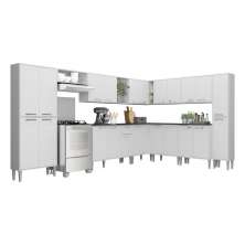 Armário de Cozinha Completa 11 peças Xangai Pop Multimóveis Branco