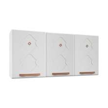Armário de Cozinha de Aço Aéreo Triplo 120cm Regina Multimóveis CR6122 Branco