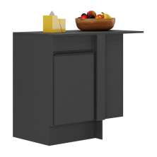 Balcão Cozinha de Canto com Rodapé 1 Porta Veneza Multimóveis V2120 Preto