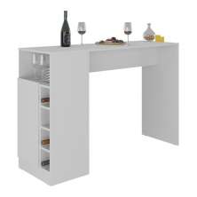 Bancada Balcão/Mesa de Cozinha com Adega e 1 Porta Multimóveis MP2144 Branco