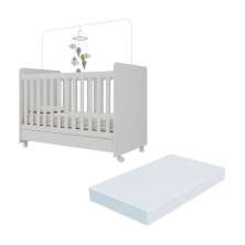Berço Americano 3 em 1 com Colchão Incluso Chantilly Multimóveis MP4299 Branco