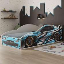 Cama Carro 100% MDF Infantil Montessoriana para Colchão 88x188cm Multimóveis MP4318 Azul